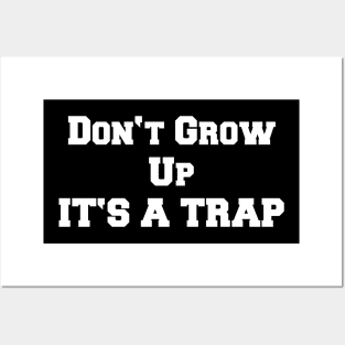 DON'T GROW UP IT'S A TRAP Posters and Art